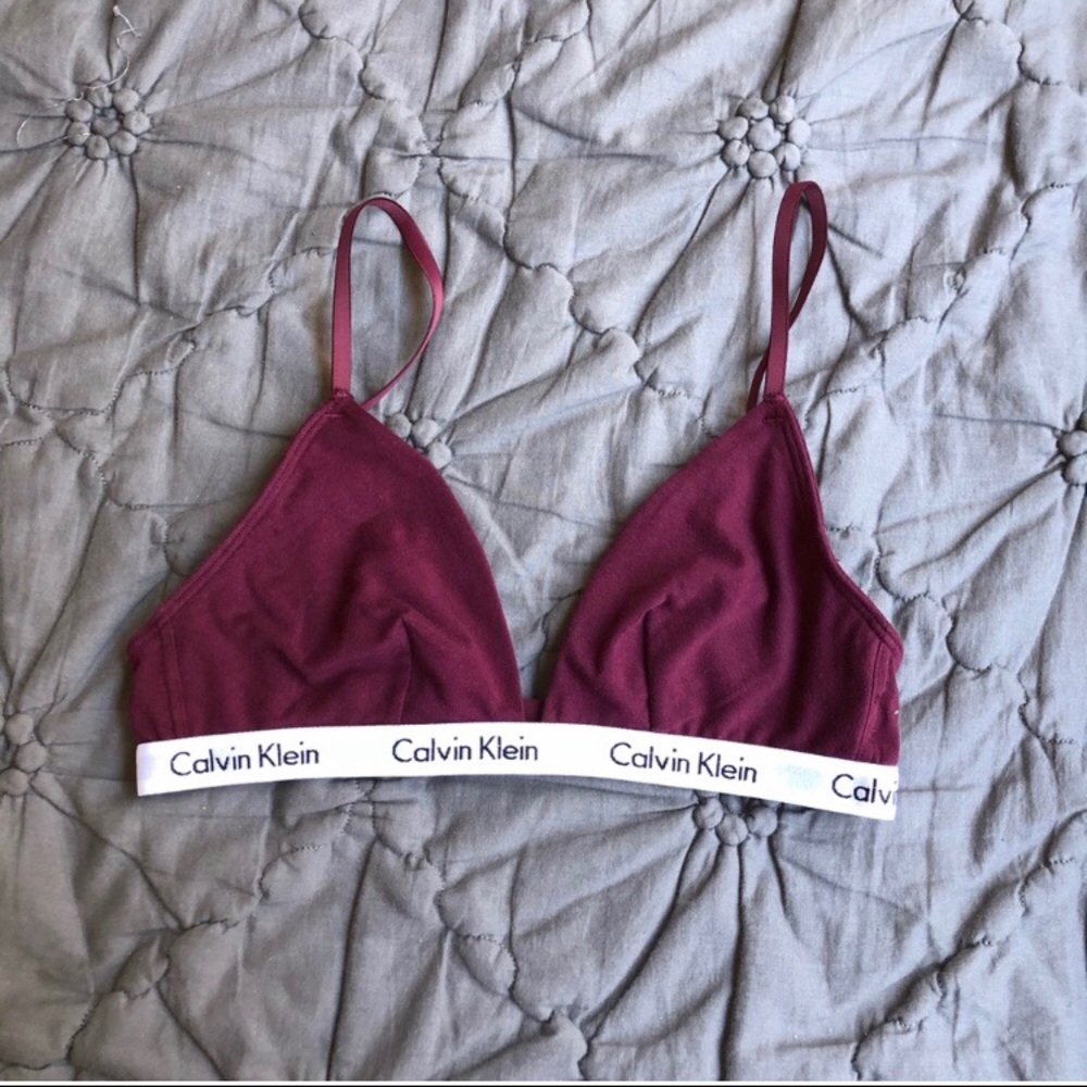 Burgundy Calvin Klein bralette